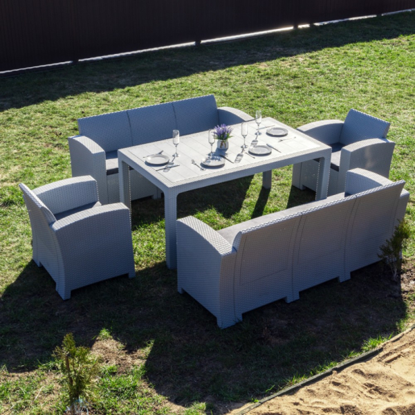 Комплект Royal Family GRAND LANA LUX DINING XL светло-серый